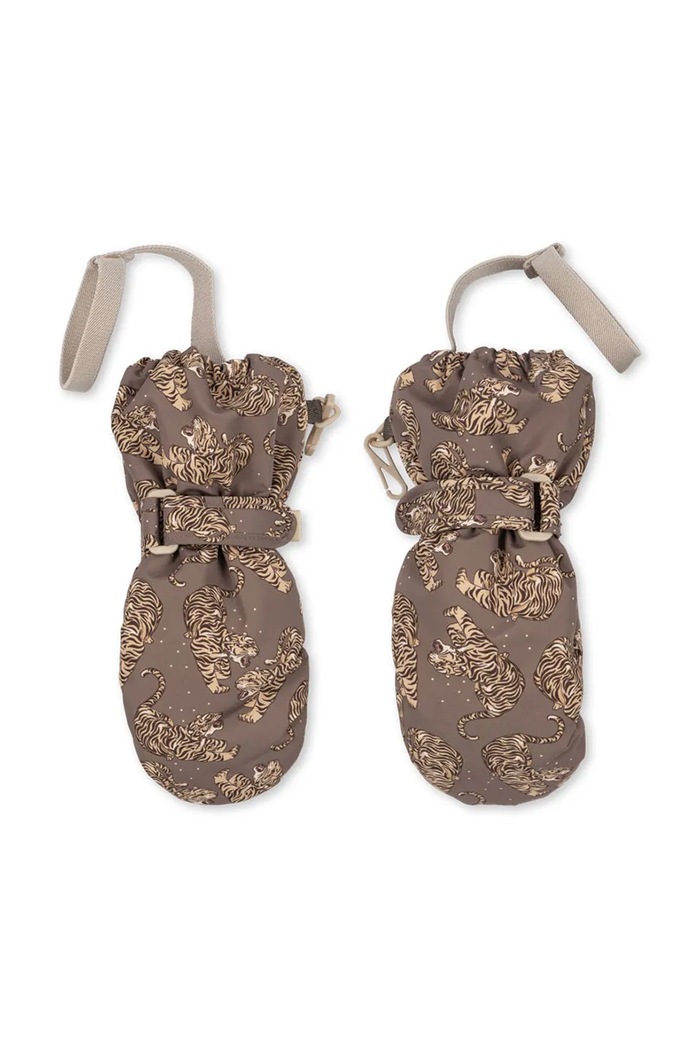 Konges Sløjd Перчатки для детей NOHR SNOW MITTENS PRINT KS105747.9BY2 коричневый AW26