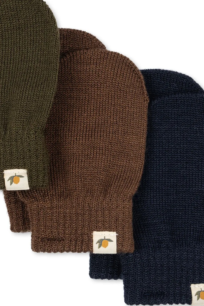 Konges Sløjd Rukavice detské 3 PACK FILLA MITTENS KS105675.9BY2 zelená AW26