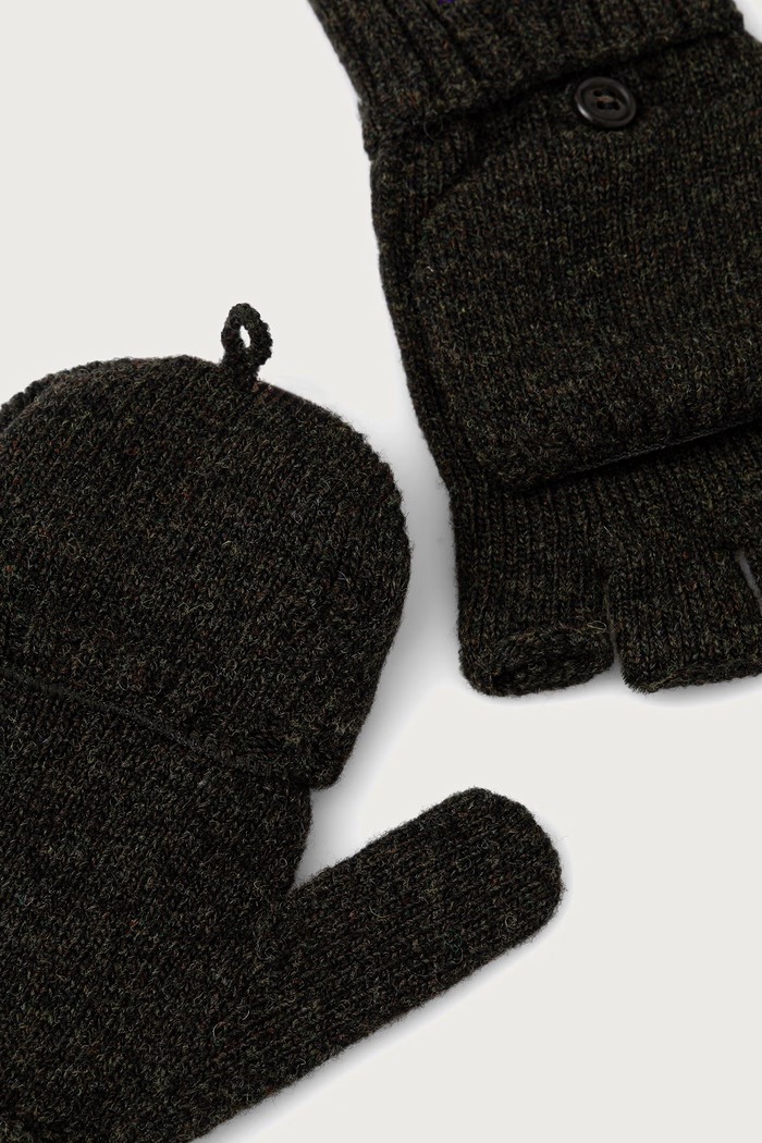 Accessories Needles Men's wool mittens TY068 green
