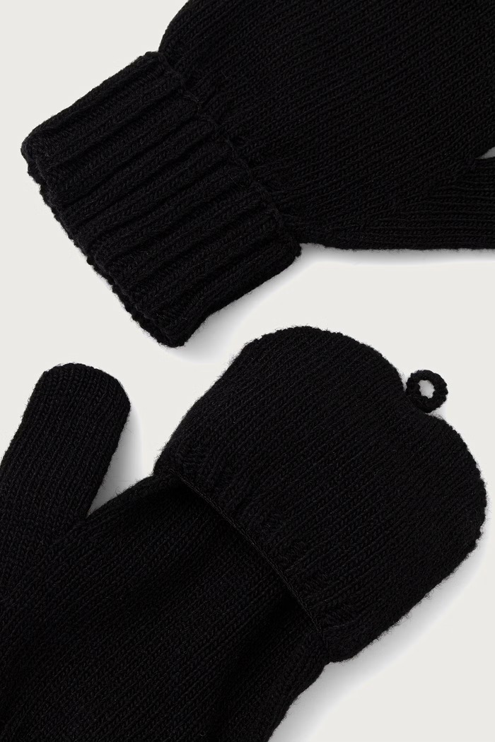 Accessories Needles Men's wool mittens TY068 black