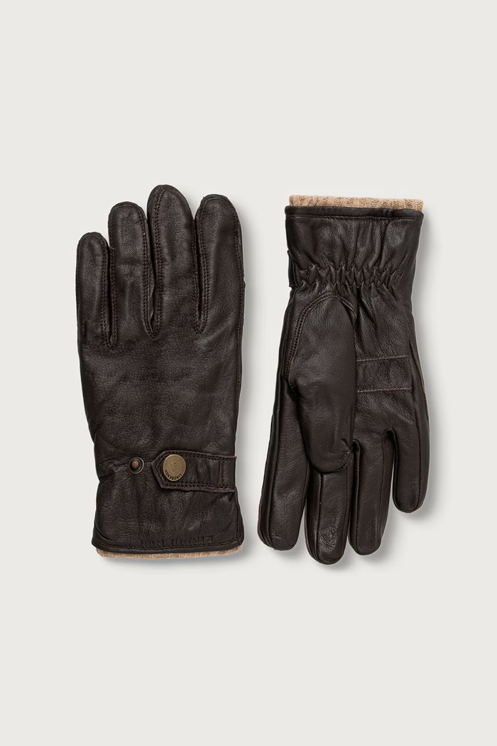 Lindbergh Rękawiczki męskie skórzane brązowy 30.995014