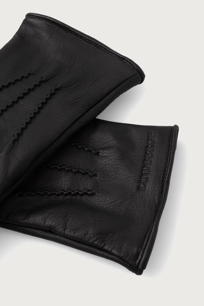 Lindbergh Rękawiczki męskie skórzane 30.995000 czarny AW26