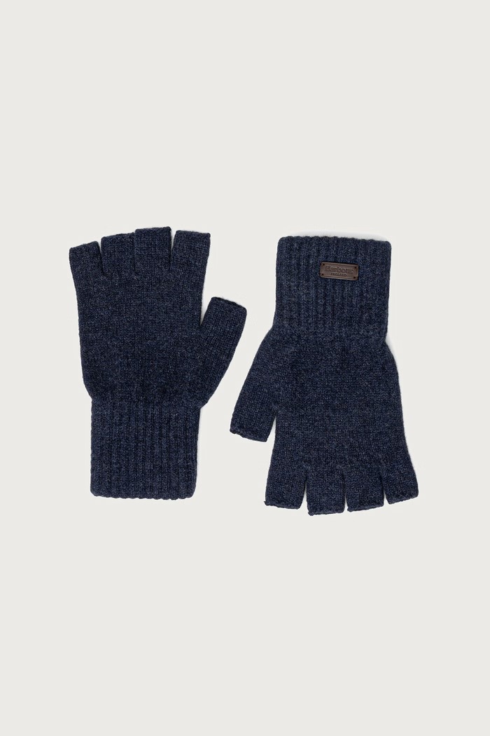 Barbour Rękawiczki mitenki męskie wełniane granatowy MGL0155