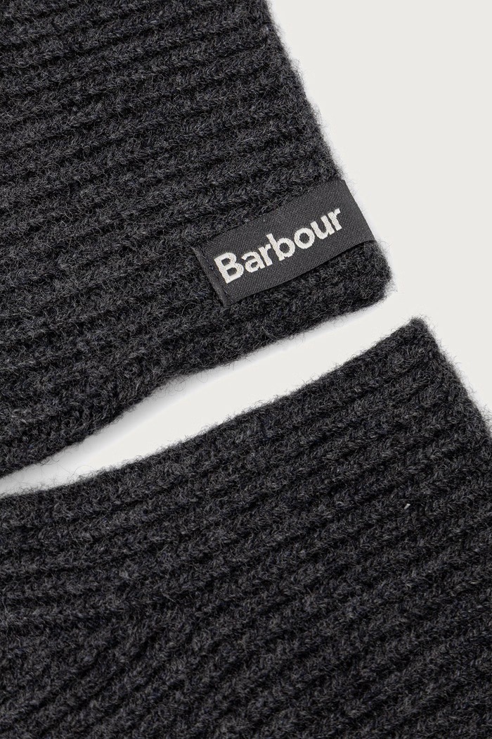Barbour Rękawiczki męskie wełniane MGL0153 szary AW26