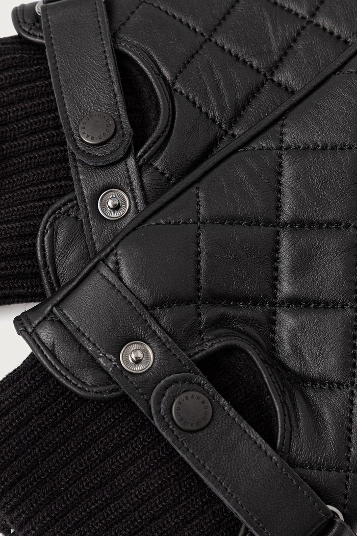 Barbour Rękawiczki męskie skórzane MGL0027 czarny AW26