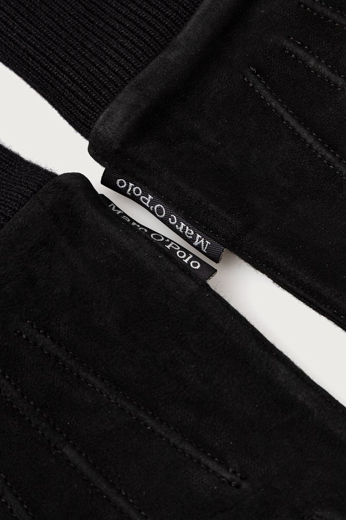 Marc O'Polo Rękawiczki męskie zamszowe 5000016356 czarny AW26