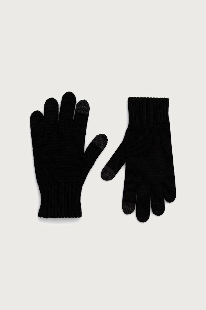 BOSS Rukavice pánske s prímesou vlny Falco_Gloves čierna 50571896