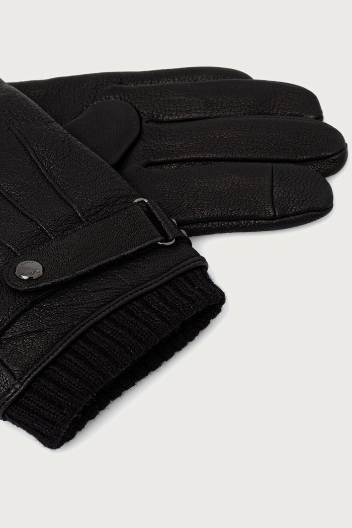 Joop! Rękawiczki męskie skórzane 80022058 czarny AW26