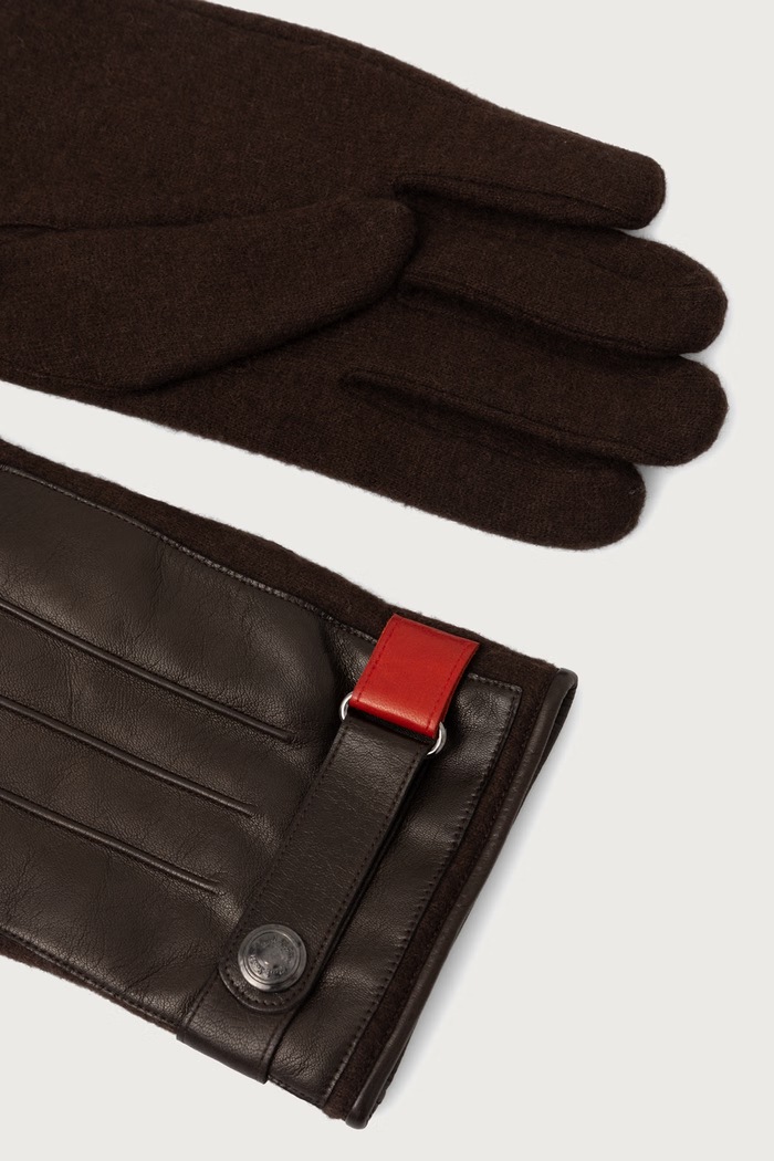 Paul Smith Rękawiczki męskie z wełną M1A.415GL.W222 brązowy AW26
