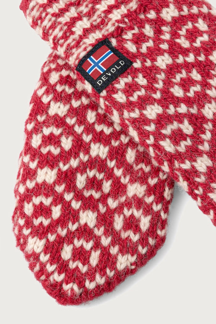 Devold Rękawiczki wełniane Svalbard Wool PDGO.396.632.A czerwony AW26
