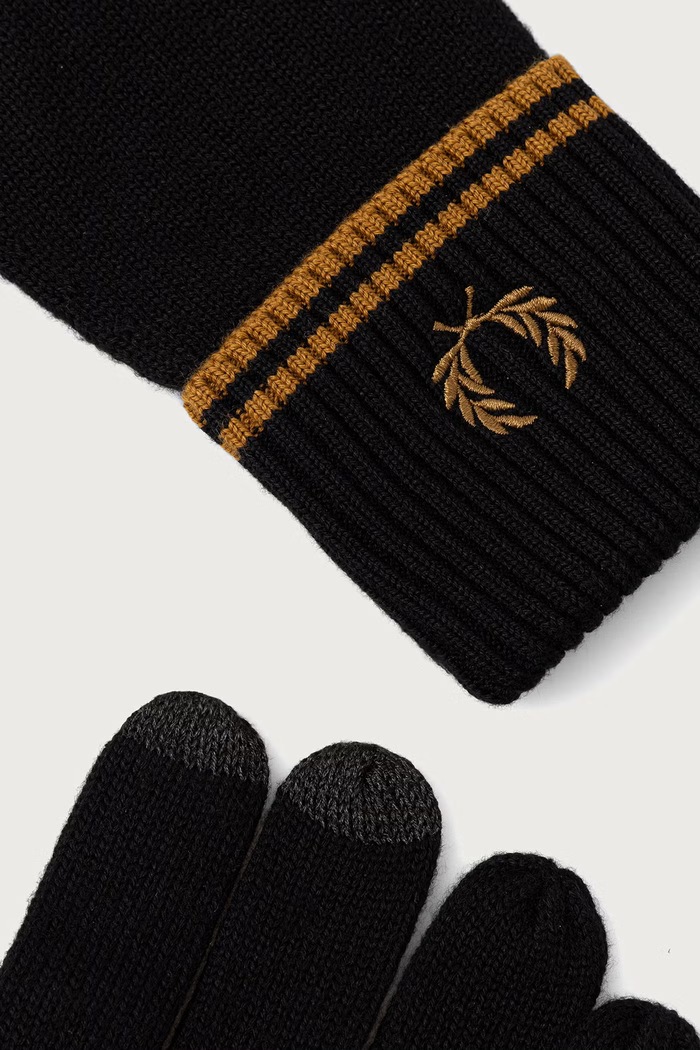 Fred Perry Rękawiczki z wełną C3318.U12 czarny AW26