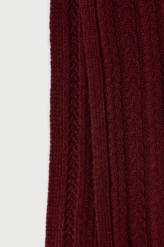 United Colors of Benetton Szalik damski z wełną 6I68VU00S bordowy AW26