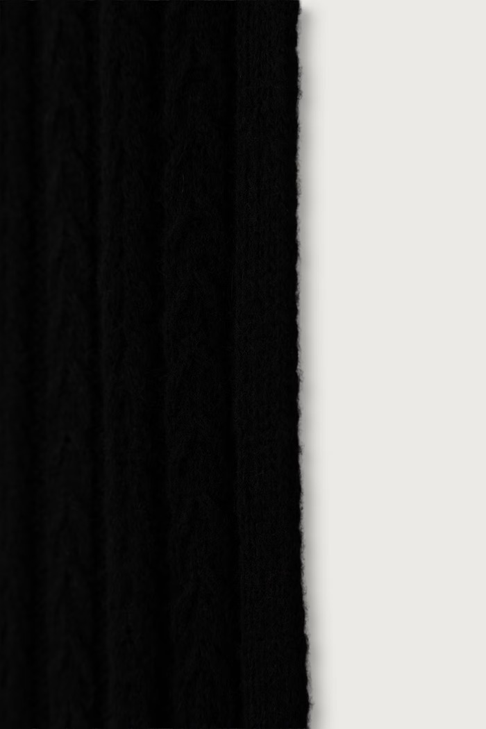 United Colors of Benetton Šal ženski z volno 6I68VU00S črna AW26