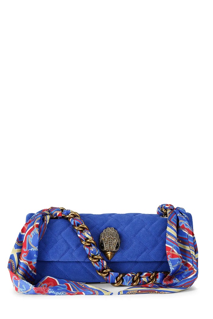 Kurt Geiger London Kabelka dámska semišová KENSINGTON modrá 6062480209