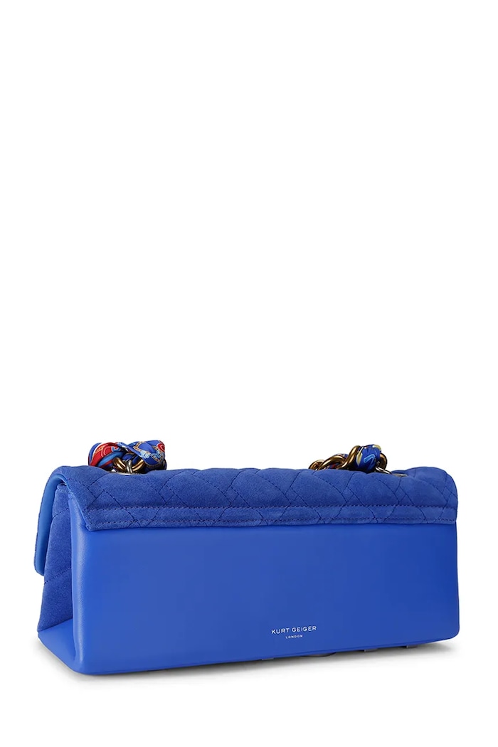 Doplnky Kurt Geiger London Kabelka dámska semišová KENSINGTON 6062480209 modrá