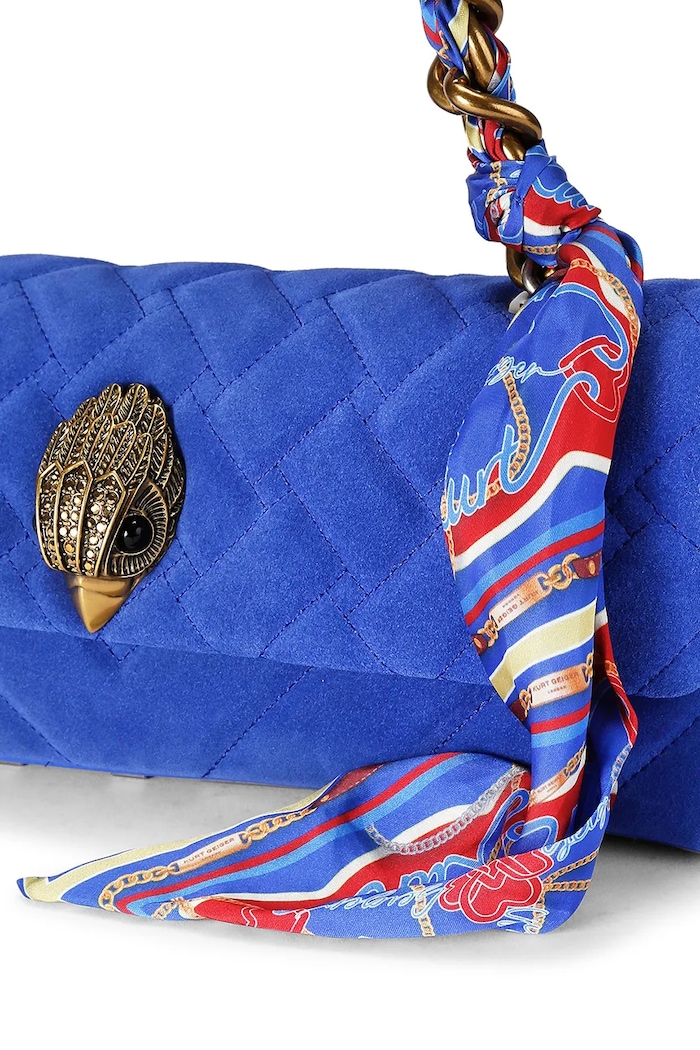 Kabelka dámska semišová KENSINGTON Kurt Geiger London modrá 6062480209