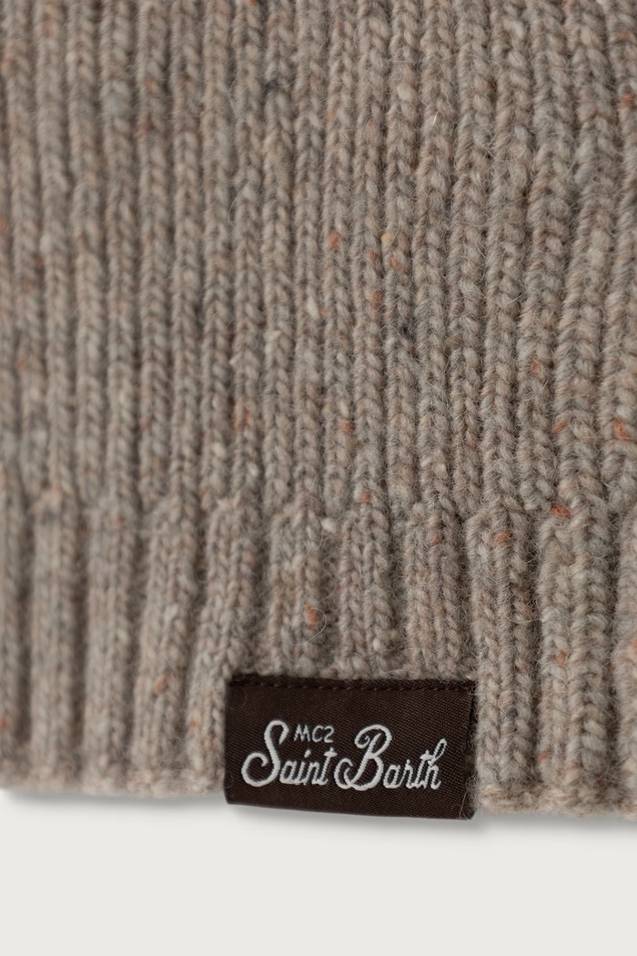 MC2 Saint Barth Szalik damski z wełną BEG0001 beżowy AW26