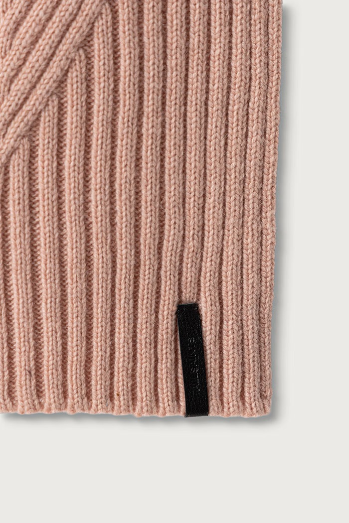AllSaints Szalik damski z dodatkiem wełny W134XF różowy AW26