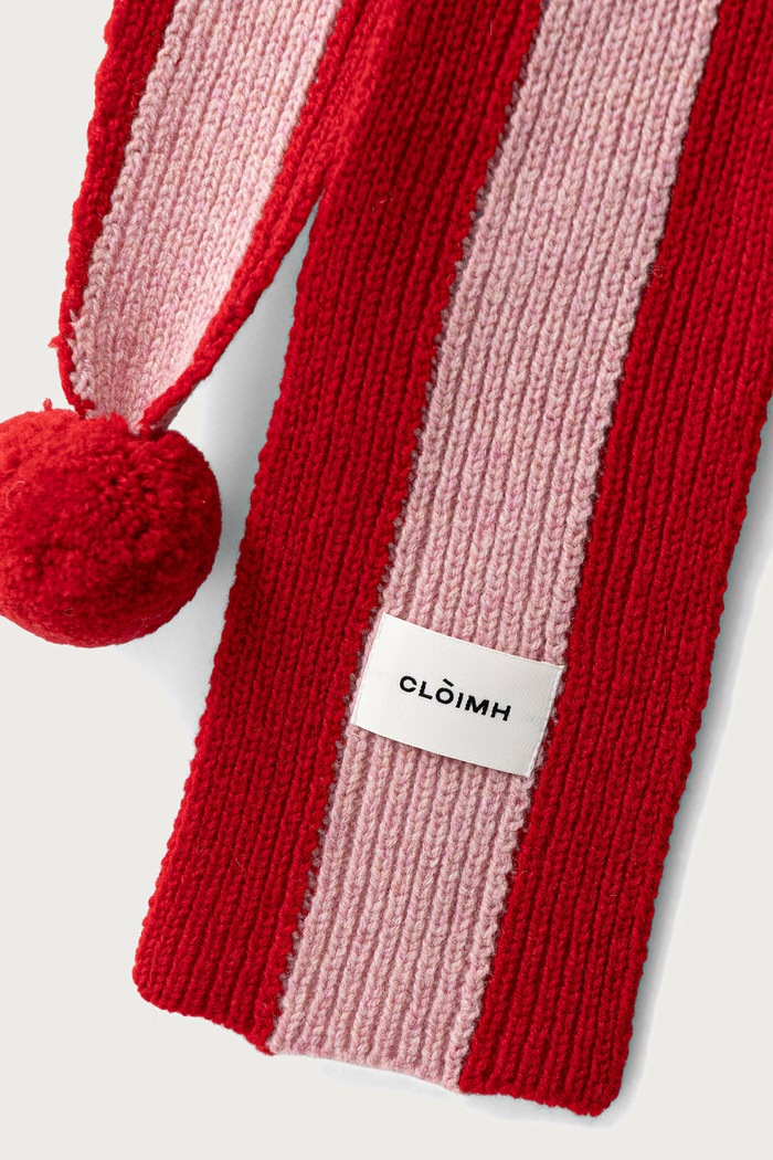 Cloimh Szalik damski wełniany FW26.SWPS czerwony AW26