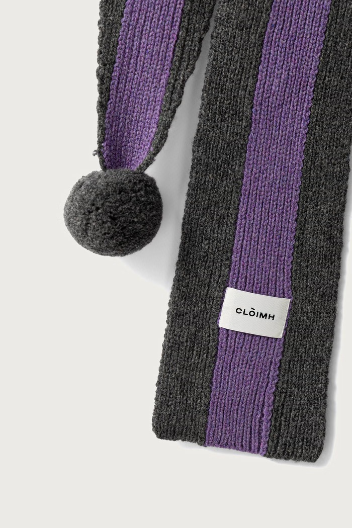 Cloimh Szalik damski wełniany FW26.SWPS fioletowy AW26