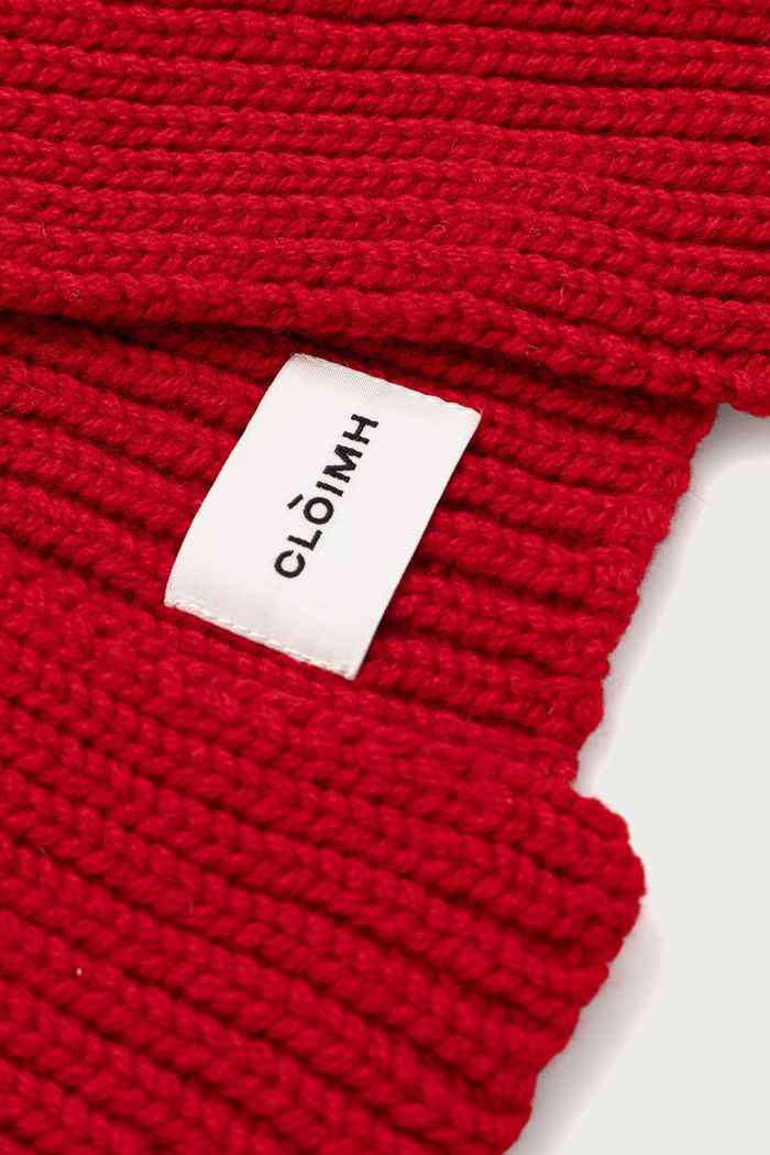 Cloimh Komin damski wełniany FW26.WFNW czerwony AW26