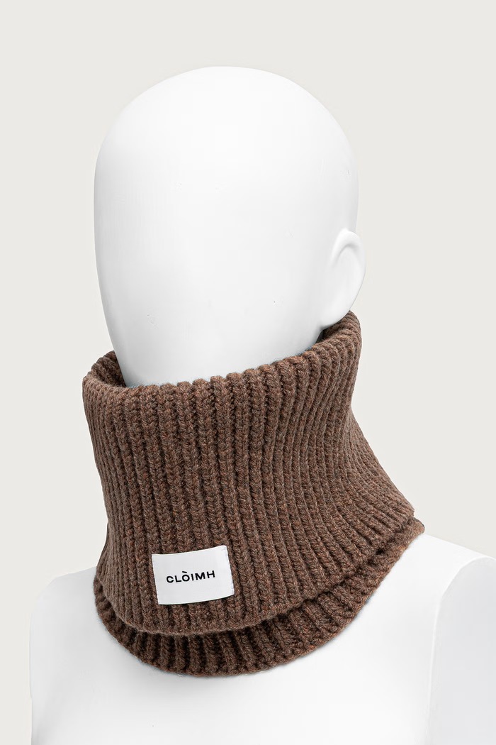 Akcesoria Cloimh Komin damski wełniany FW26.WFNW brązowy