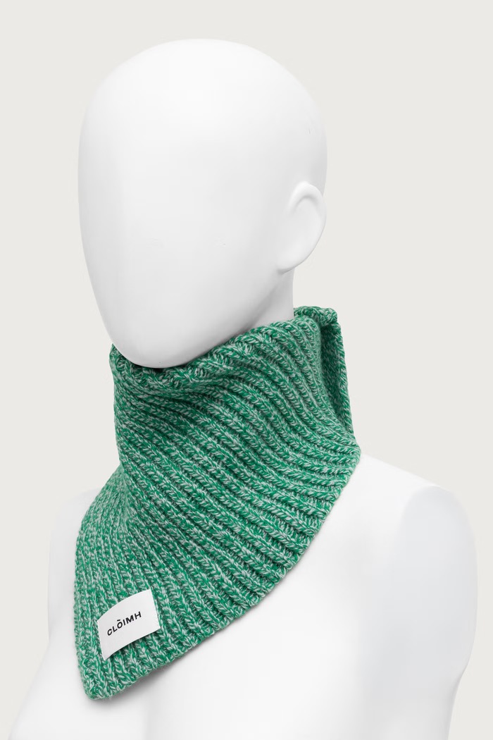 Cloimh Szalik damski wełniany FW26.SWCB zielony AW26