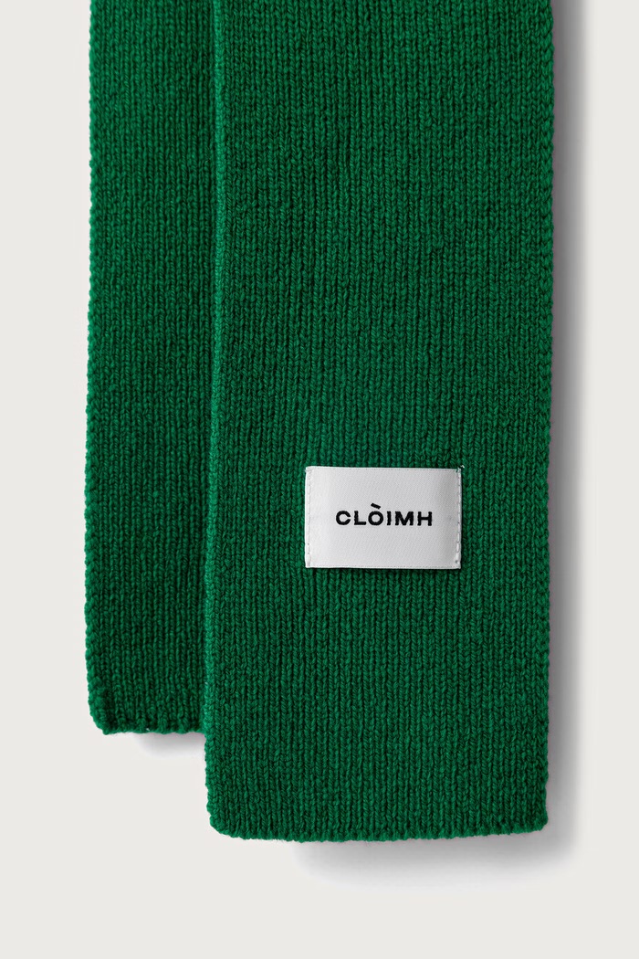 Cloimh Szalik damski wełniany FW26.SWMS zielony AW26