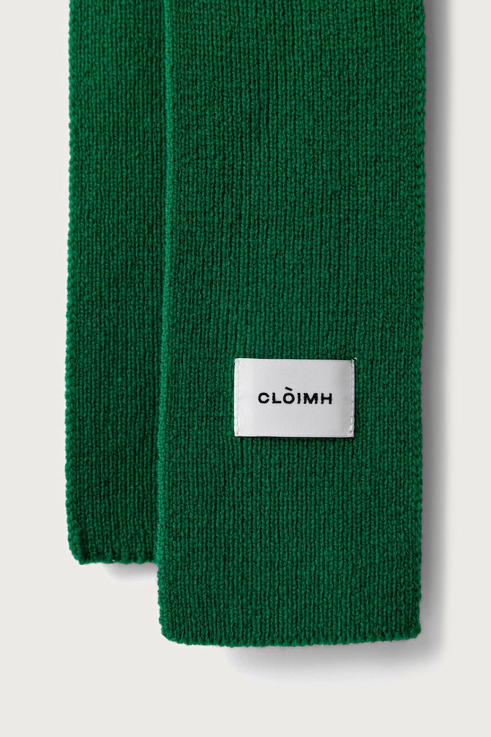 Cloimh Szalik damski wełniany FW26.SWMS zielony AW26