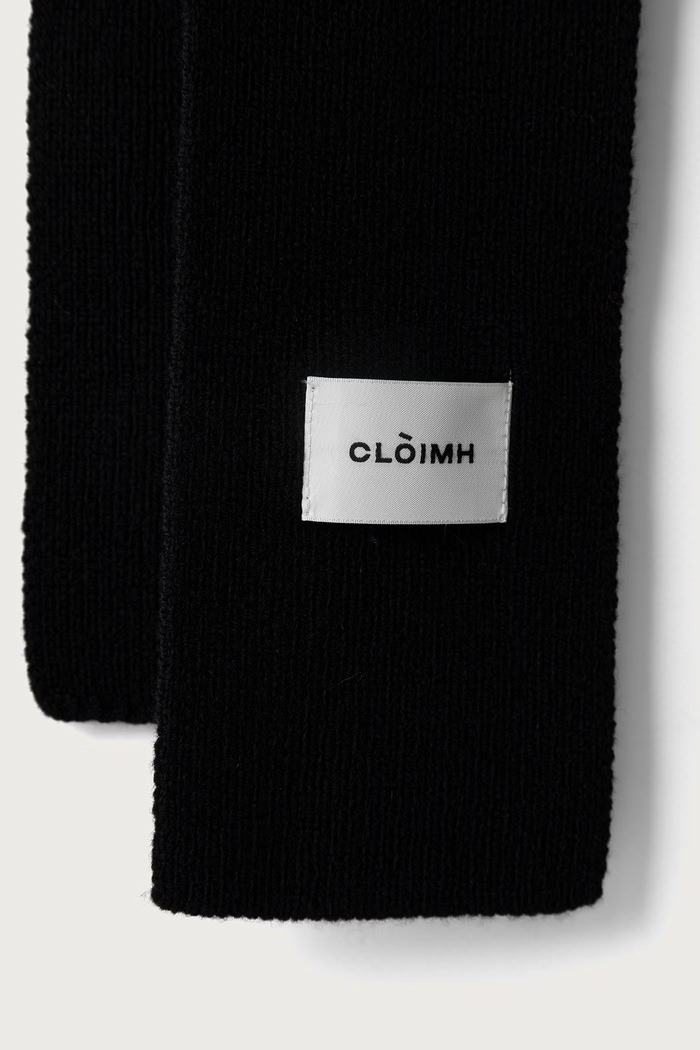Cloimh Szalik damski wełniany FW26.SWMS czarny AW26