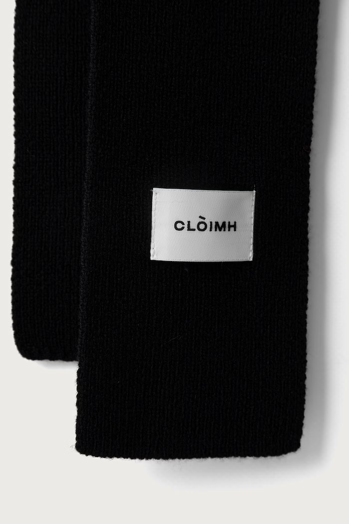 Cloimh Szalik damski wełniany FW26.SWMS czarny AW26