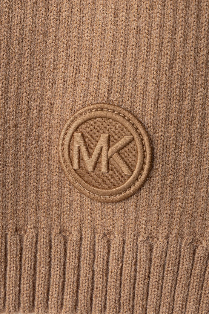 MICHAEL Michael Kors Szalik damski z dodatkiem wełny 29MKMC587890 beżowy AW26
