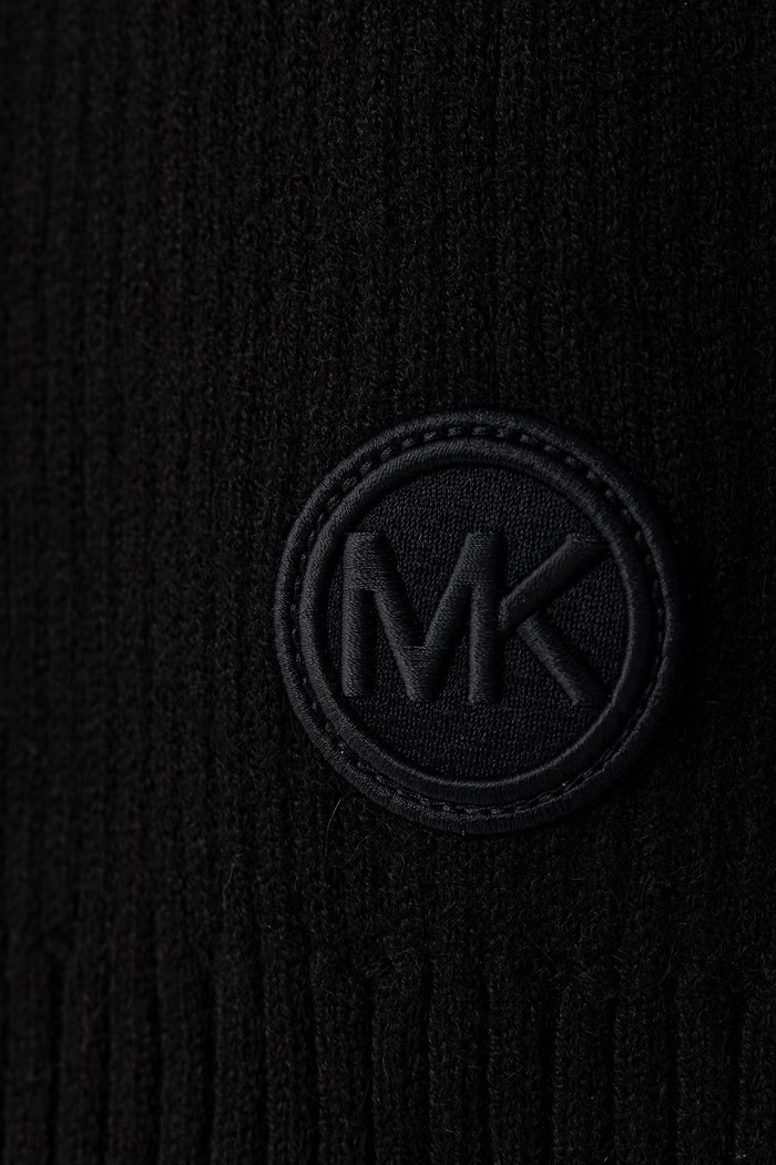 MICHAEL Michael Kors Szalik damski z dodatkiem wełny 29MKMC587890 czarny AW26
