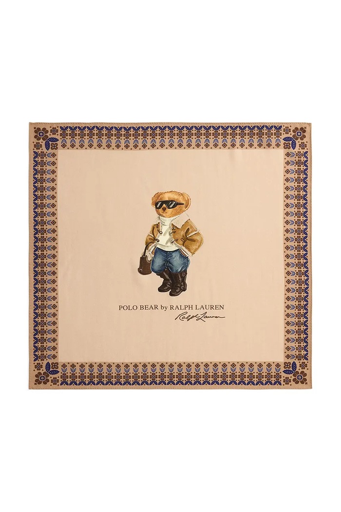 Polo Ralph Lauren Chusta damska wełniana 455P23872 beżowy AW26