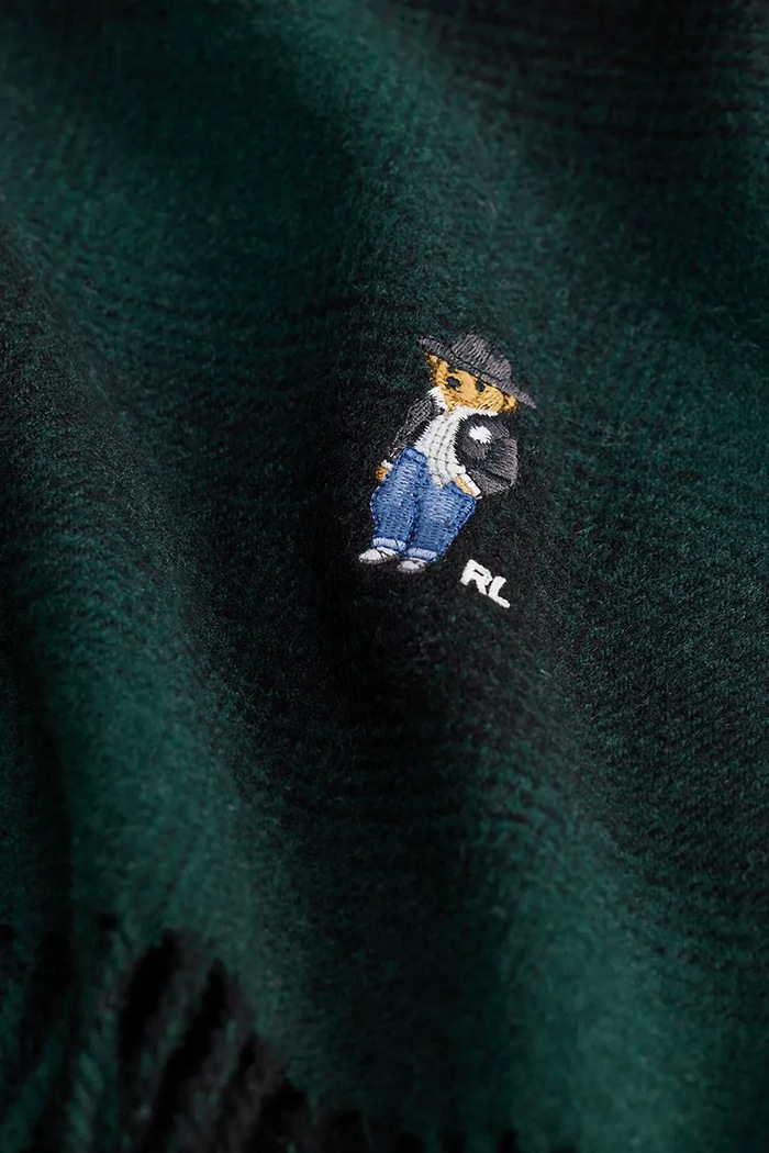 Akcesoria Polo Ralph Lauren Szal damski wełniany 455P23856 zielony