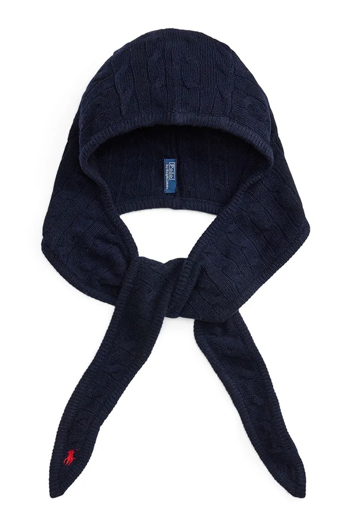 Polo Ralph Lauren Kaptur damski wełniany granatowy 455P18110