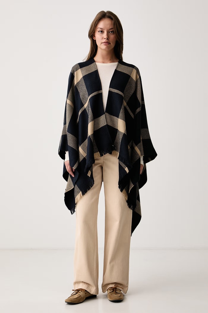 Barbour Poncho damskie beżowy LSC0501