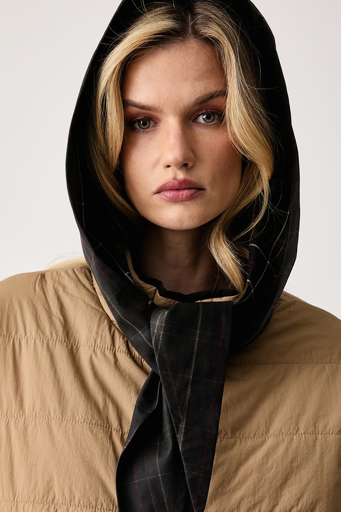 Barbour Kaptur damski bawełniany zielony LAC0371