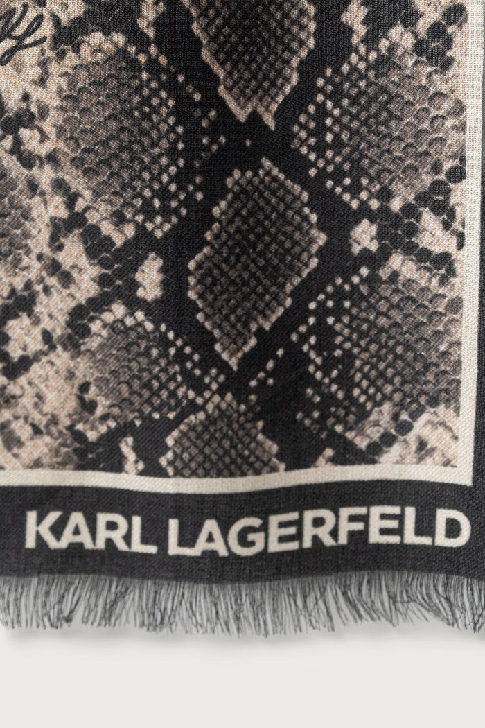 Karl Lagerfeld Ruta ženska z dodatkom volne B4W33033 črna AW26