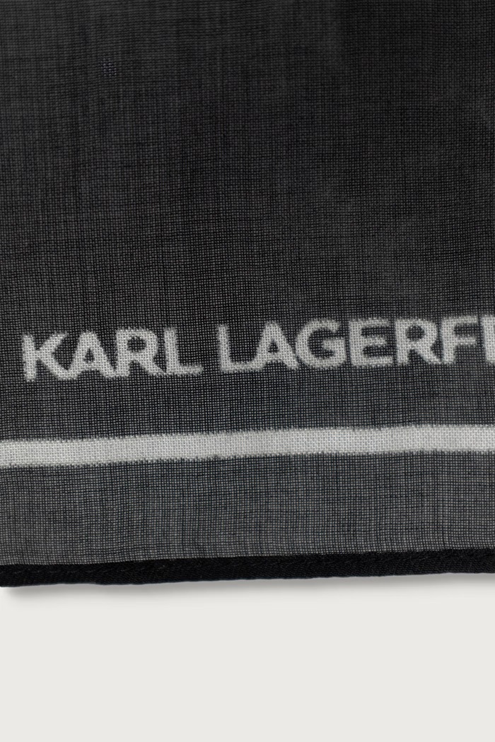 Karl Lagerfeld Marama za žene s dodatkom svile B4W33047 crna AW26