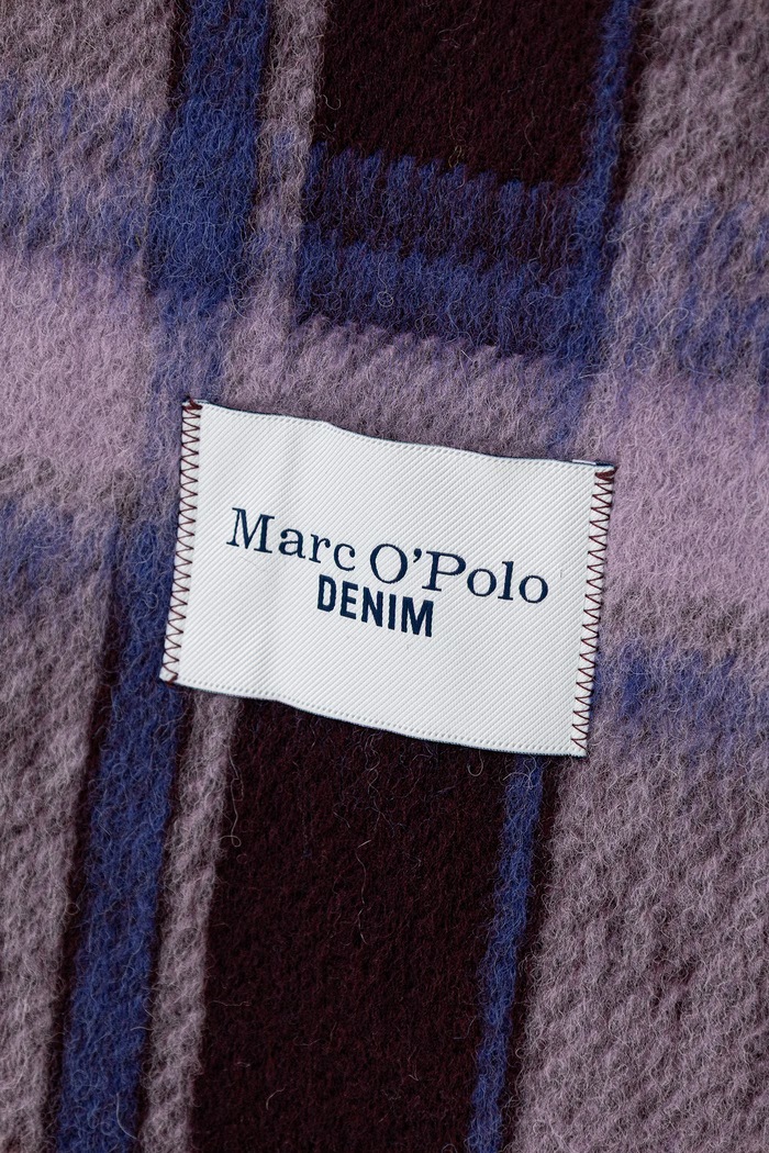 Marc O'Polo Szalik damski z wełną 5000015951 fioletowy AW26