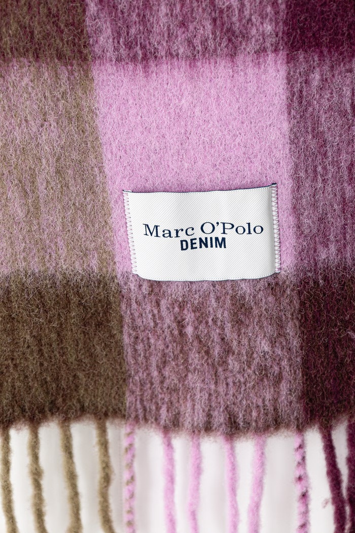 Marc O'Polo Szalik damski z wełną 5000012445 fioletowy AW26