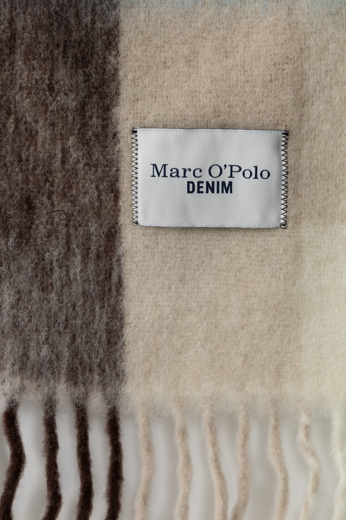 Marc O'Polo Szalik damski z wełną 5000012445 niebieski AW26
