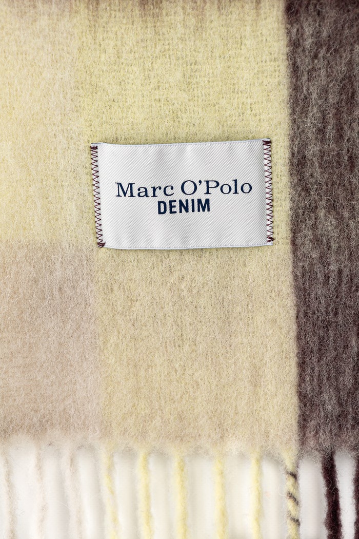 Marc O'Polo Szalik damski z wełną 5000012445 brązowy AW26