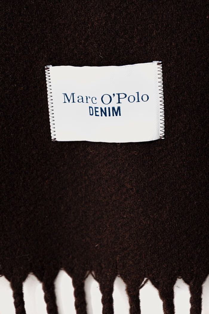 Marc O'Polo Szalik damski wełniany 5000012426 brązowy AW26