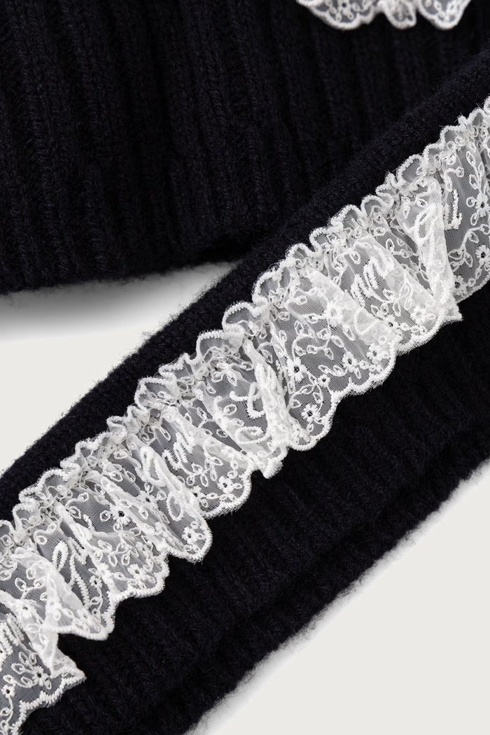 GANNI Balaclava kaptur damski B3020274 granatowy AW26