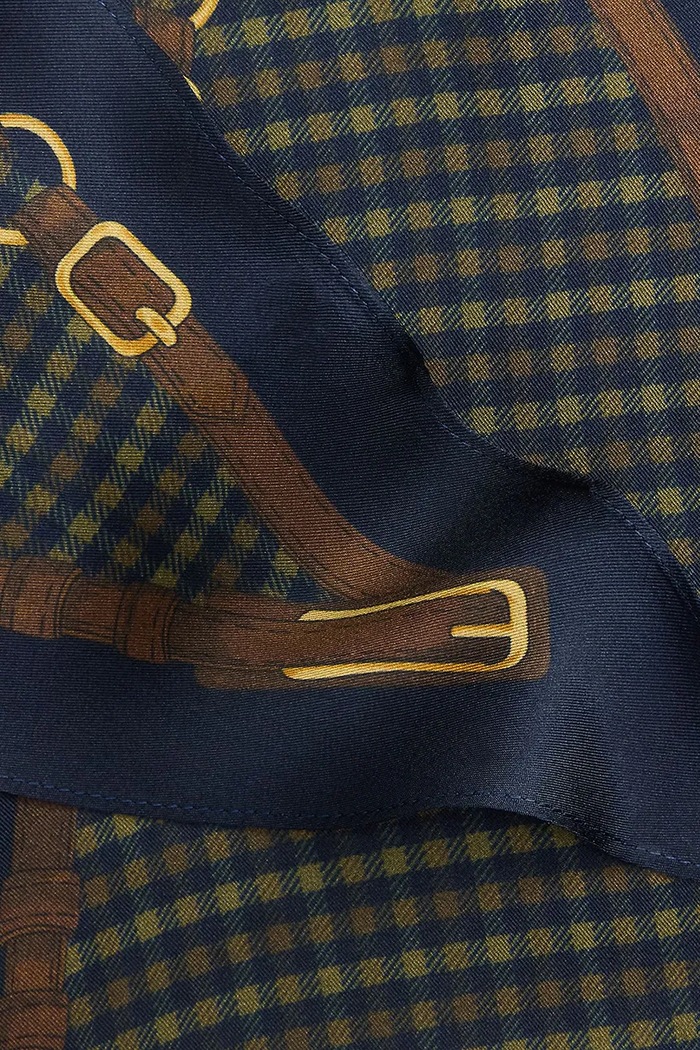 Accesorii Lauren Ralph Lauren Eșarfă de damă de mătase 454P23564 bleumarin