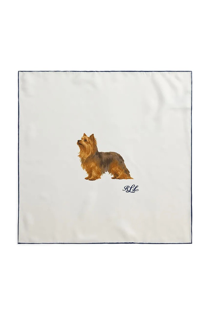 Lauren Ralph Lauren Apaszka damska jedwabna beżowy 454P23553