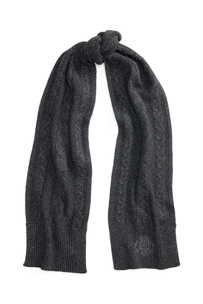 Lauren Ralph Lauren Szalik damski z wełną szary 454P23550