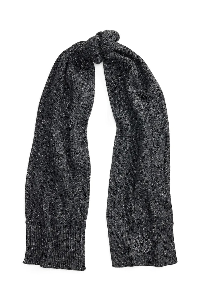 Lauren Ralph Lauren Szalik damski z wełną szary 454P23550